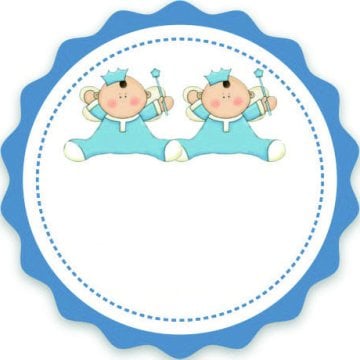 Bebek Yuvarlak etiket 1 Sayfa (54Adet)