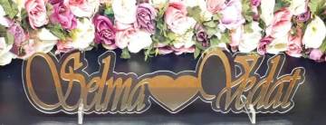 Şeffaf üstü pleksili tabanlık(isimlik)