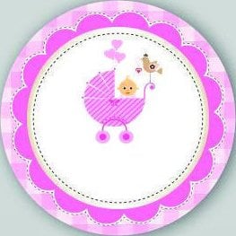 Bebek Yuvarlak etiket 1 Sayfa (54Adet)