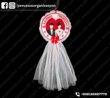 Yuvarlak keçe gelin damatlı kınamıza hoşg.(KLD)
