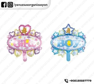 oval baby boy&gırl folyo balon