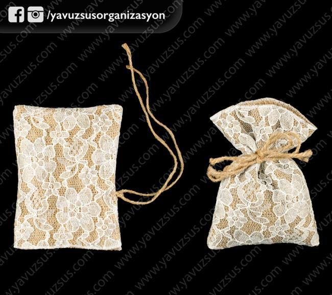 Dantelli çuval kese içi boş