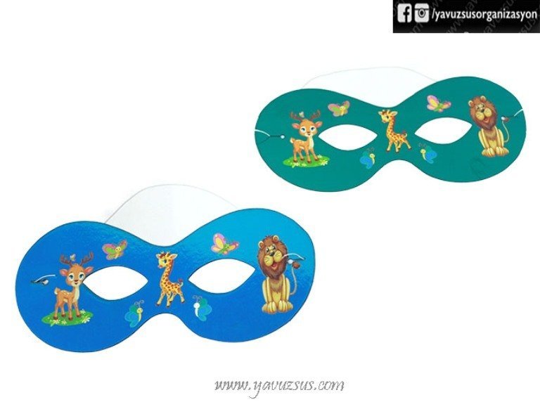 6 lı Safari Konseptli Maske(Gözlük)