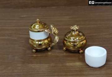 Lüks Bardak &  Fincan Lokumluk Takımı ALTIN