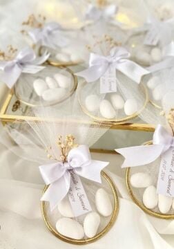 7 cm metal halka şekerli Hediyelik(20 adet)