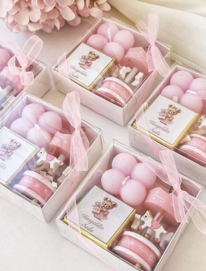 Atlıkarınca & mum & çikolata Hediyelik(20 adet)