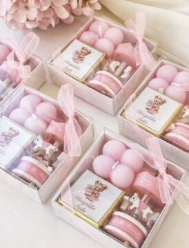 Atlıkarınca & mum & çikolata Hediyelik(20 adet)