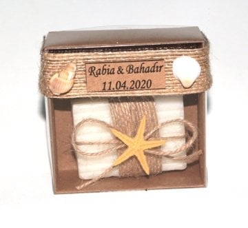 Deniz Figürlü Sabun Kutuda  Hazır Şek(20 ad)