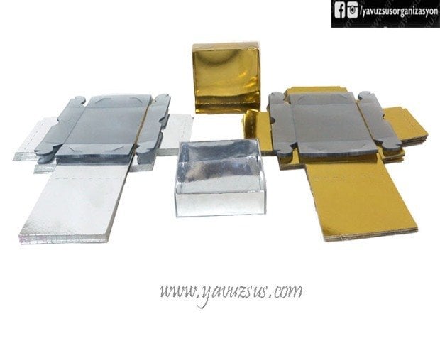Altın & Gümüş Kare Kutu  (25ad)