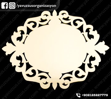 Pleksi laleli çerçeve boş 35x25 ALTIN