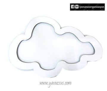 Boş Bulut Ahşap Kapı Süsü