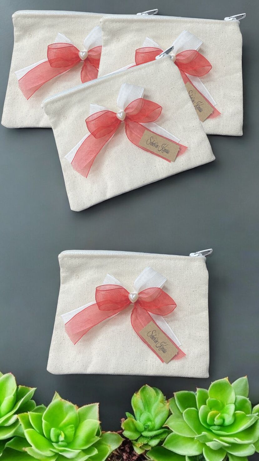 Süslü keten cüzdan Hediyelik(20 adet)