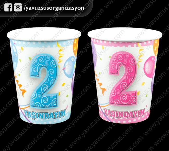 2 Yaşındayım Bardak 8ad PEMBE