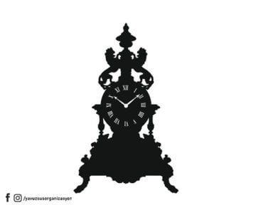Klasik Motifli Duvar Saati (30x50)