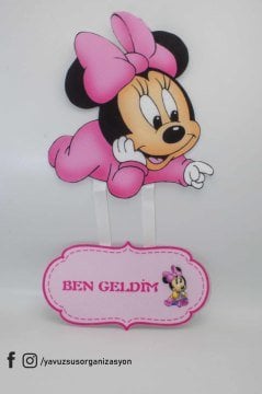 Mickey & Minnie Keçe Kapı Süsü (45x28cm)