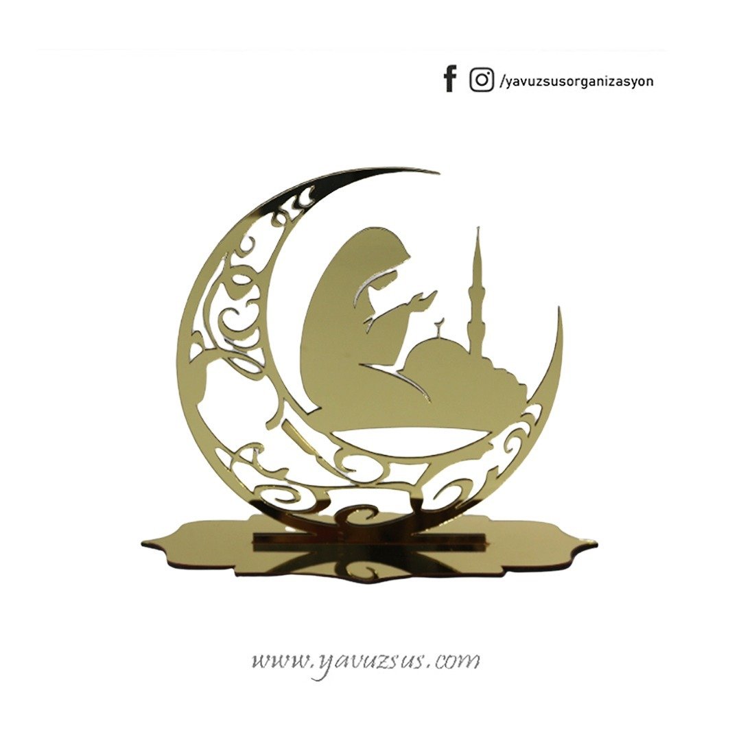 Pleksi Ramazan Modeli Masa Üstü Dekor(Tabanlık)