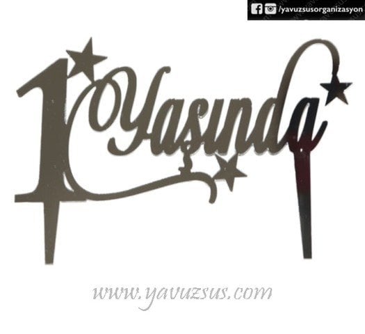 Yıldızlı  x yaş pasta çubuğu(21*15cm)