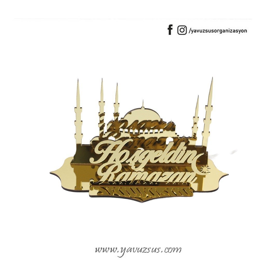 Pleksi Hoşgeldin Ramazan Peçetelik(20*15cm)