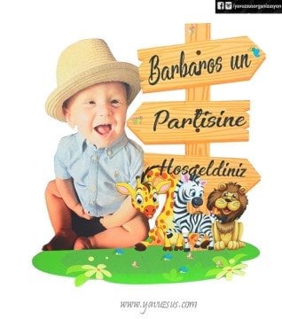 Ayaklı Kişiye Özel Safari Karşılama & Yön Panosu
