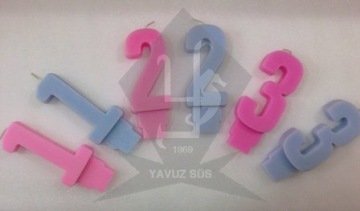 YAŞ GÜNÜ MUMLAR (KLD) 3 YAS PEMBE