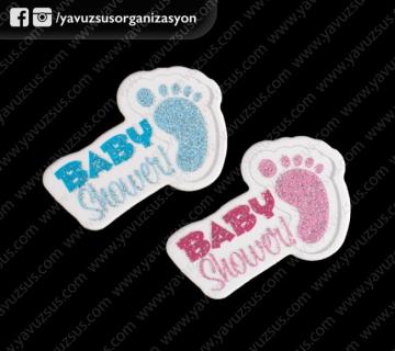 ayak izi baby shower stc. (50 ad)(KLD) PEMBE