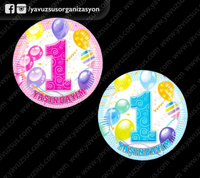 1 yaşındayım tabak 8 ad MAVI