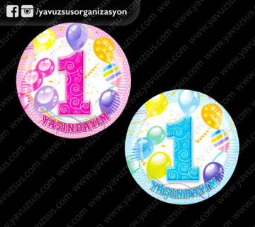 1 yaşındayım tabak 8 ad MAVI