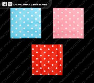 puantiyeli peçete 20 ad PEMBE