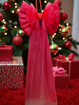 Kristal tül büyük yılbaşı ağaç fiyonku