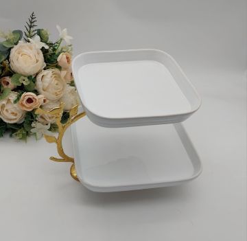 Mika tabaklı İki Katlı Sunumluk