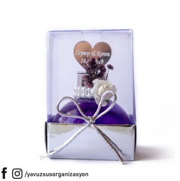 Kutu İçinde Tombul Bambu Şişeli Nikah Şeker (20ad)