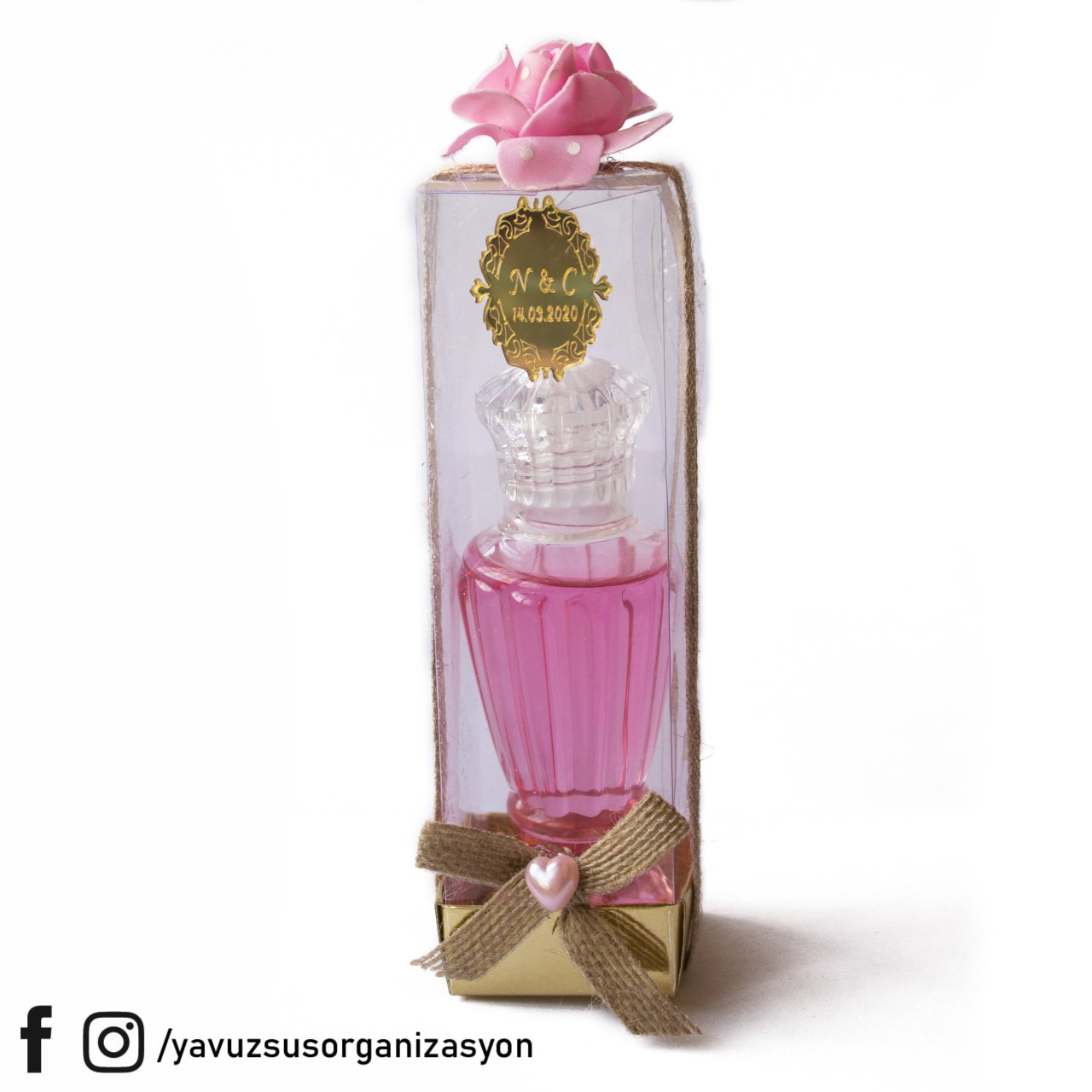 Kutu İçinde PVC Hürrem Şişeli Nikah Şekeri (20ad)