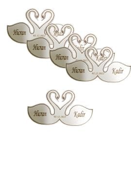 Küçük Kuğu Ahşap Süs(5.5*3cm)