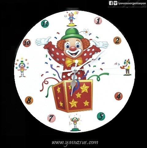 Palyaço  Duvar Saati