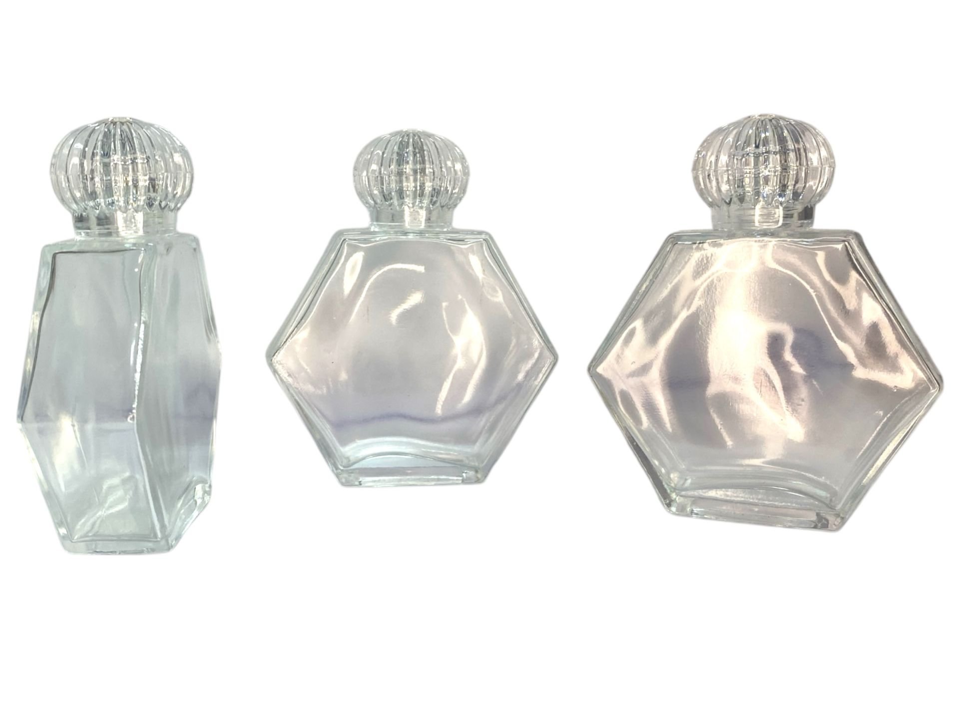 Tane İle Altıgen Şeklinde Cam Şişe(50cc)