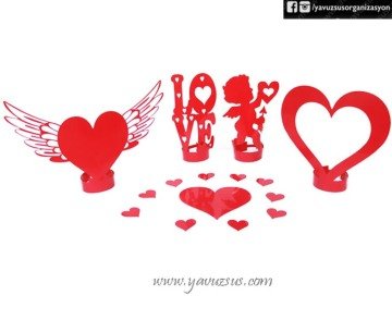 Love Masa Üzeri Ayakta Dekor(10 Parça Pvc)