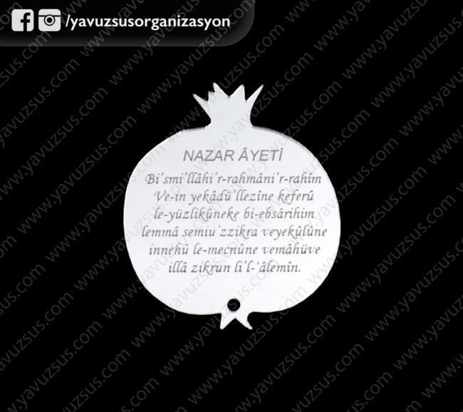 Pleksi Ayetli nar GUMUS