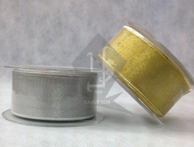 SİMLİ KURDELE 40mm 25m GUMUS