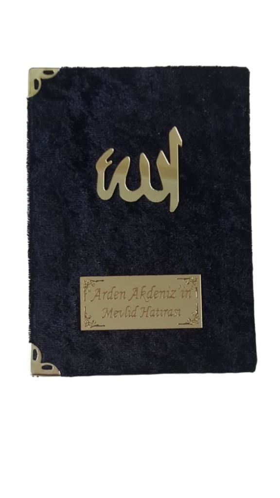 Kişiye Özel 80Sayfa Kadife Kaplı Yasin(10*14cm)