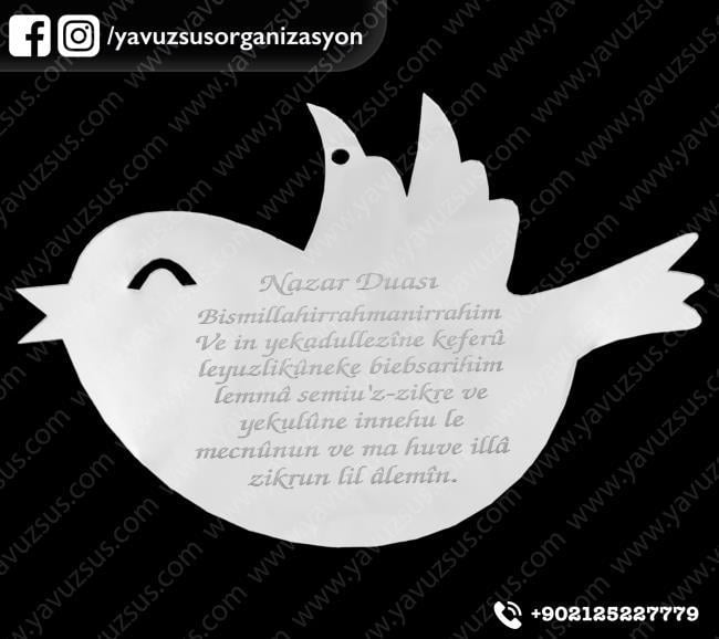 Kumru kapı süsü 30x21 GUMUS