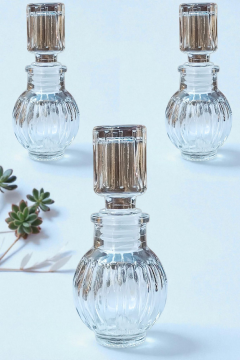 Kristal kapaklı 50cc cam şişe (120 adet)