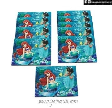 Uv Baskılı Dikdörtgen Resimli Deniz Kızı(10*7,5cm)