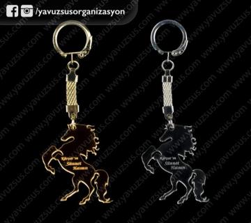 pleksi at anahtarlık GUMUS