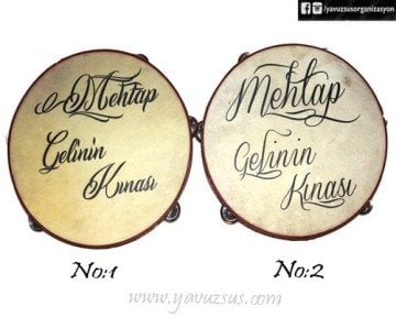 Hattat Yazılı Deri Tef(27cm & 32cm)