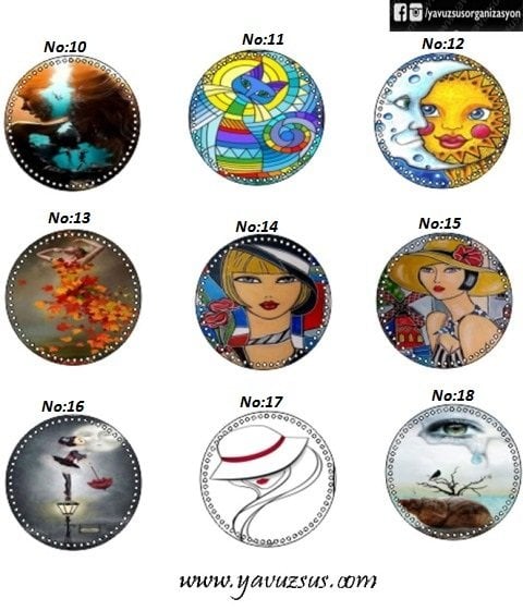 Baskılı Ahşap Çanta Kenarı (Çift)(20cm)
