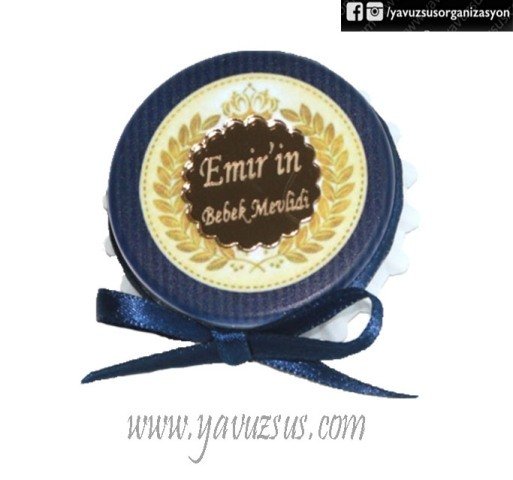 Lacivert Süslemeli Pleksili Küç.Açacak(20 ad)