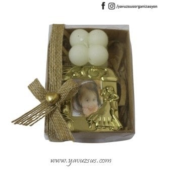 Mum & Çerçeve  Kutulu Hediyelik (20 Adet)