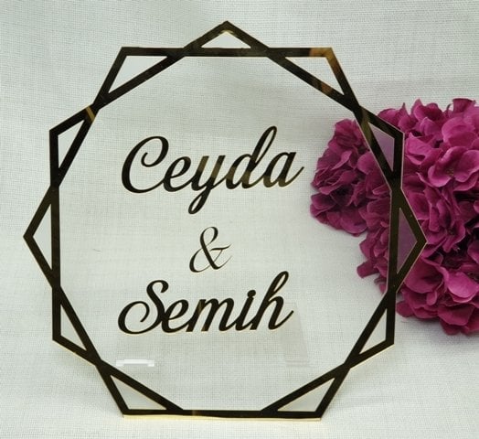 Köşeli şeffaf  tabanlık(25*25cm)(isimlik)