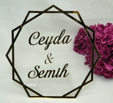 Köşeli şeffaf  tabanlık(25*25cm)(isimlik)