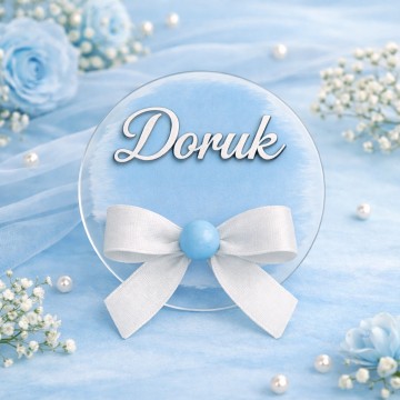 Pleksi Üzeri Fiyonk dekorlu Hediyelik